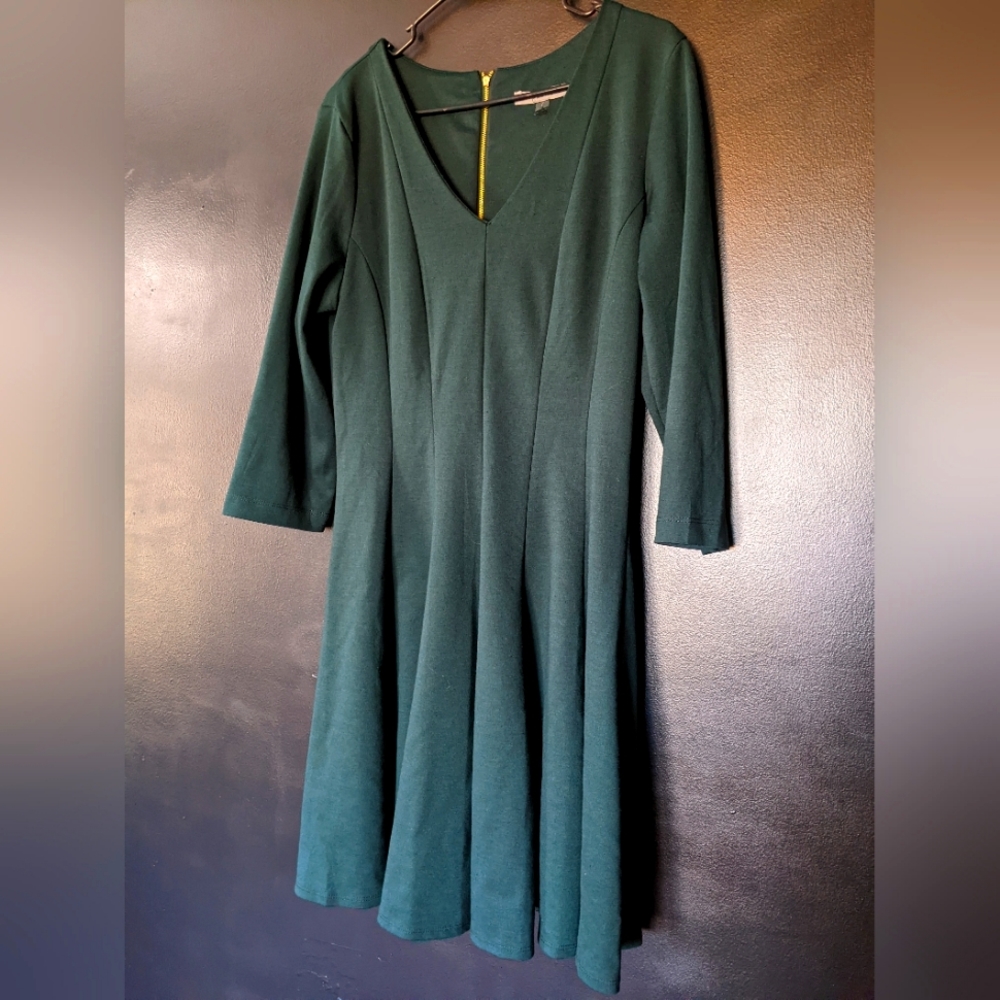 Deep Green A-line Dress